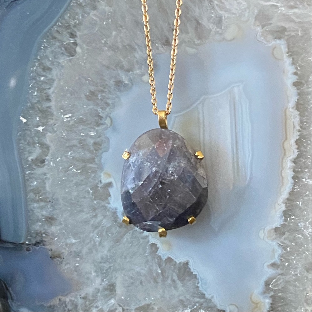 🌟HOST PICK🌟 NWT Lucky Brand Genuine Sapphire Pendant - Picture 4 of 12